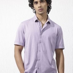 RARE RABBIT Men Miraje Spread Collar Slim Fit Opaque Cotton Shirt-99