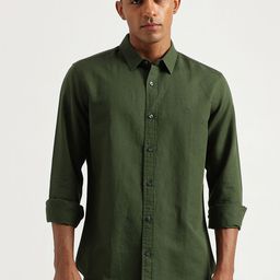United Colors of Benetton Spread Collar Slim Fit Casual Shirt-image-68