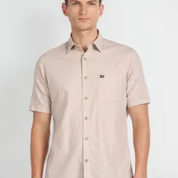Arrow Sport Short Sleeves Pure Cotton Casual Shirt-picture-33