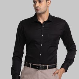 Park Avenue Slim Fit Opaque Organic Cotton Formal Shirt-image-50