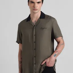 Jack & Jones Typography Printed Lapel Collar Casual Shirt-picture-16
