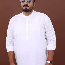 HIGHLANDER Plus Size Opaque Cotton Casual Shirt-image-1