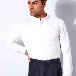 Markle Moro Mandarin Collar Opaque Casual Shirt-image-72