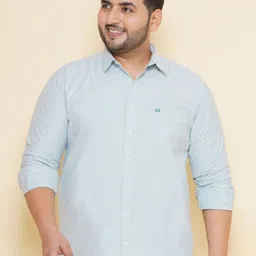 John Pride Plus Size Spread Collar Casual Shirt-47
