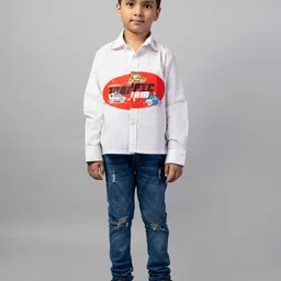 ZIP ZAP ZOOP Boys Graphic Printed Comfort Fit Casual Cotton Shirt-67