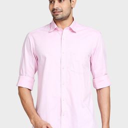 ColorPlus Men Pink Tailored Fit Opaque Casual Shirt-image-46