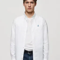 MISCHIEF MONKEY Classic Tailored Fit Button-Down Collar Casual Shirt-image-76