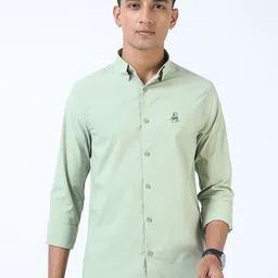 MISCHIEF MONKEY Classic Tailored Fit Spread Collar Casual Shirt-image-8