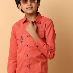 V-Mart Boys Spread Collar Long Sleeves Regular Fit Cotton Casual Shirt-image-52