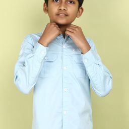 V-Mart Boys Spread Collar Opaque Casual Cotton Shirt-image-77
