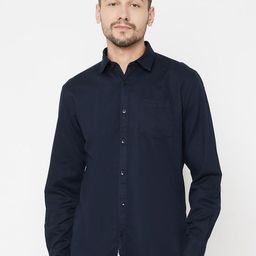 METTLE Men Navy Blue Opaque Casual Shirt-picture-22