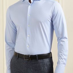 Eton Textured Slim Fit Classic Formal Shirt-image-51