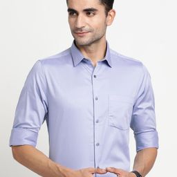 Turtle Spread Collar Modern Slim Fit Opaque Formal Shirt-image-30