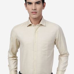 Greenfibre Slim Fit Vertical Striped Spread Collar Cotton Formal Shirt-picture-4