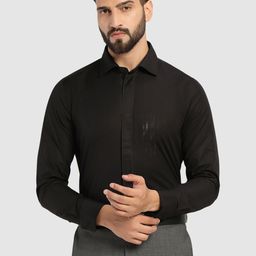 Blackberrys Straight Slim Fit Spread Collar Pure Cotton Formal Shirt-picture-7