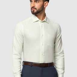 Blackberrys Straight Slim Fit Textured Self Design Pure Cotton Formal Shirt-image-30