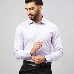 LOUIS STITCH Comfort Regular Fit  Spread Collar Long Sleeves Cotton Formal Shirt-image-50