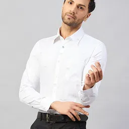 LOUIS STITCH Comfort Regular Fit Vertical Striped Spread Collar Cotton Formal Shirt-image-54