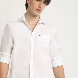 THE BEAR HOUSE Men's Solid Tailored Fit Formal Shirt-picture-3