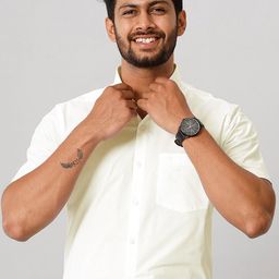 Ramraj Tailored Fit Spread Collar Formal Shirt-image-41
