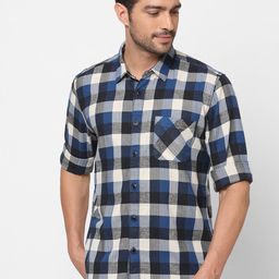 Pepe Jeans Men Blue Checked Casual Shirt-image-99