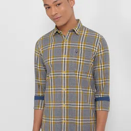 Allen Solly Tartan Checks Checked Pure Cotton Casual Shirt-picture-4