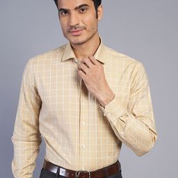 JADE BLUE Checked Cotton Formal Shirt-image-14