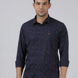 Crocodile Checked Linen Cotton Casual Shirt-image-66
