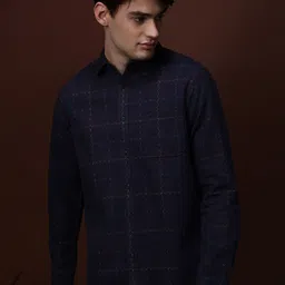 Crocodile Signature Comfort Tartan Checked Cotton Casual Shirt-image-17