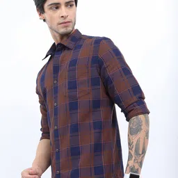 KETCH Slim Fit Checked Casual Shirt-picture-3