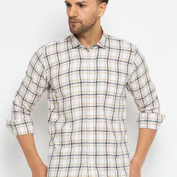 Duke Slim Fit Tartan Checks Cotton Casual Shirt-image-53
