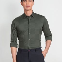 Arrow Slim Fit Checked Formal Shirt-picture-16