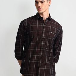 Arrow Sport Men Slim Fit Opaque Checked Casual Shirt-picture-35