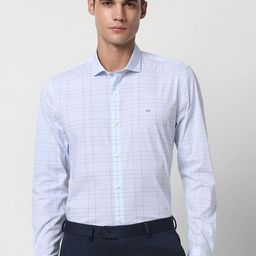 Peter England Slim Fit Checked Casual Shirt-image-38