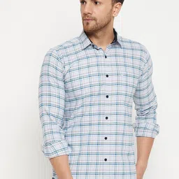 Duke Slim Fit Checked Casual Shirt-image-87