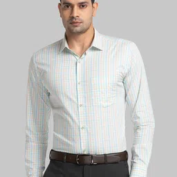 Park Avenue Men Slim Fit Opaque Checked Casual Shirt-image-84