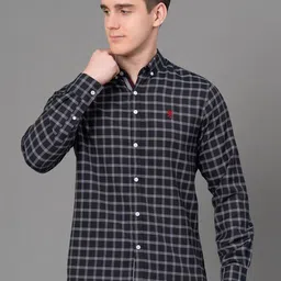Red Tape Grid Tattersall Checks Button-Down Collar Casual Shirt-picture-23