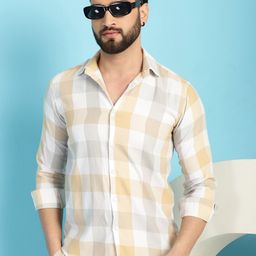 Indian Needle Checked Spread Collar Cotton Casual Shirt-image-28