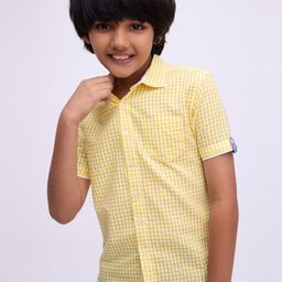 Bombay High Boys Standard Gingham Checks Opaque Checked Casual Shirt-image-58
