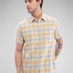 SPYKAR Men Tartan Checks Slim Fit Casual Shirt-image-61