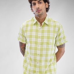 SPYKAR Men Slim Fit Tartan Checks Opaque Checked Casual Shirt-image-48
