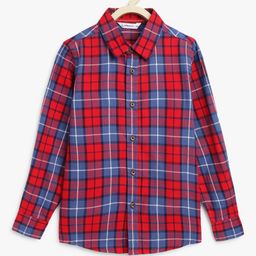 Campana Boys Tartan Checked Cotton Casual Shirt-image-96