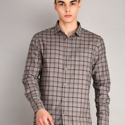 TIM PARIS Men Checked Standard Cotton Casual Shirt-image-78