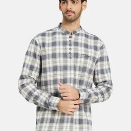 METTLE Tartan Checked Cotton Casual Shirt-image-36