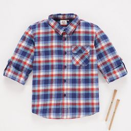 Ed-a-Mamma Boys Checked Classic Casual Shirt-image-76