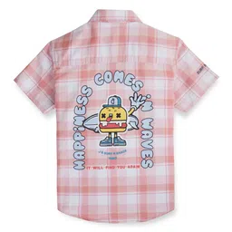 Gini and Jony Boys Tartan Checks Short Sleeves Spread Collar Cotton Opaque Casual Shirt-image-52