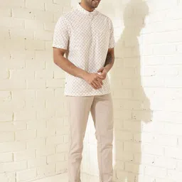 Fabindia Men Opaque Checked Casual Shirt-image-46