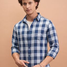 KETCH Men Slim Fit Buffalo Checks Opaque Checked Casual Shirt-image-71