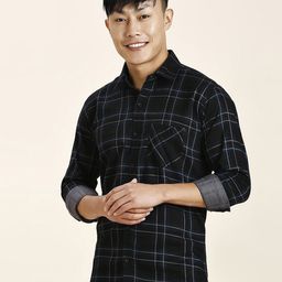TRYBUY.IN Men Standard Opaque Checked Casual Shirt-image-72