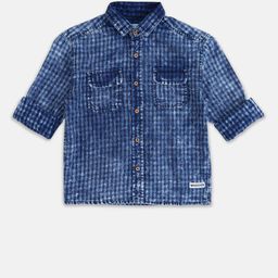 Pantaloons Junior Boys Blue Checked Casual Shirt-picture-44